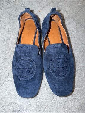 Tory Burch women’s Navy Suede Loafers